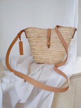 Load image into Gallery viewer, French Basket Straw Crossbody Purse
