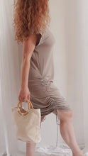 Load image into Gallery viewer, Ruched Drawstring Dress