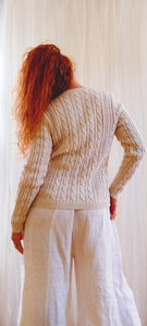 Cotton Cable Knit Cardigan
