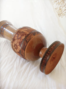 Cozumel Wood Carved Vase