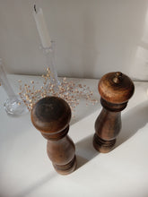 Load image into Gallery viewer, Vintage Wood Salt Shaker And Pepper Grinder
