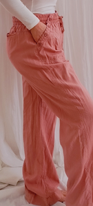 Powder Pink Linen Pants