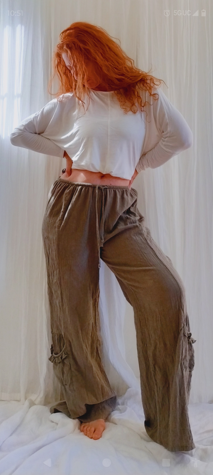 Linen/Cotton Drawstring Pants
