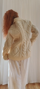 Fisherman Zip Up Sweater