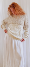 Load image into Gallery viewer, Speckled Two Tone Cable Knit Sweater
