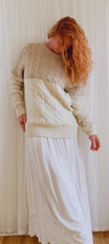 Load image into Gallery viewer, Speckled Two Tone Cable Knit Sweater
