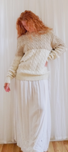 Load image into Gallery viewer, Speckled Two Tone Cable Knit Sweater
