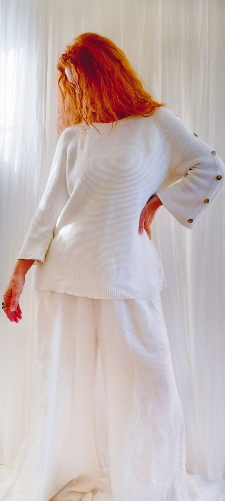 Button Sleeve Sweater