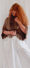 Load image into Gallery viewer, Faux Fur Fringe Knit Cardigan
